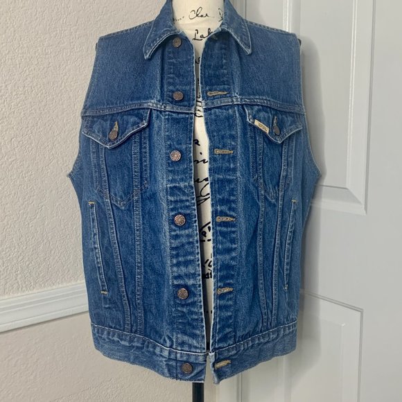 Sheplers Other - Shepler's Western Wear Denim Jacket Vest Large